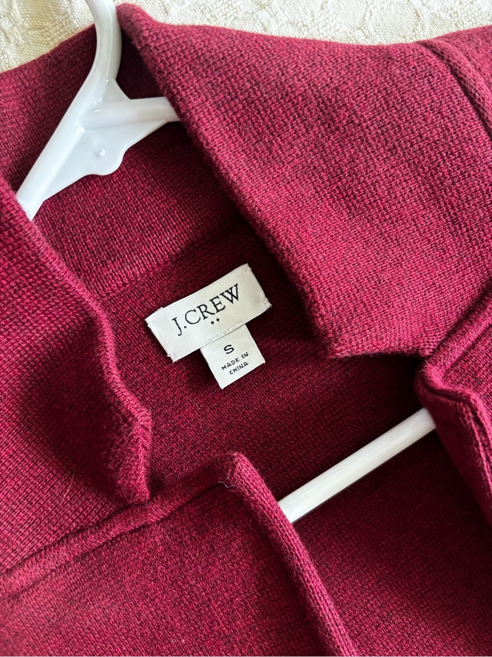 J. Crew Raspberry Knit Blazer with Patch Pockets - Picture 3 of 9